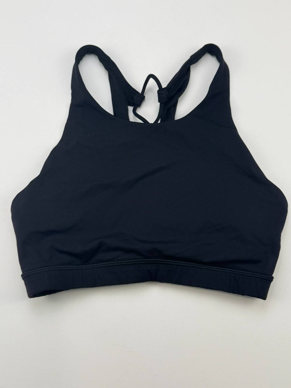 Lululemon Tied To It Bra Womens 2 Black Strappy Lace Up Yoga W2AOMS